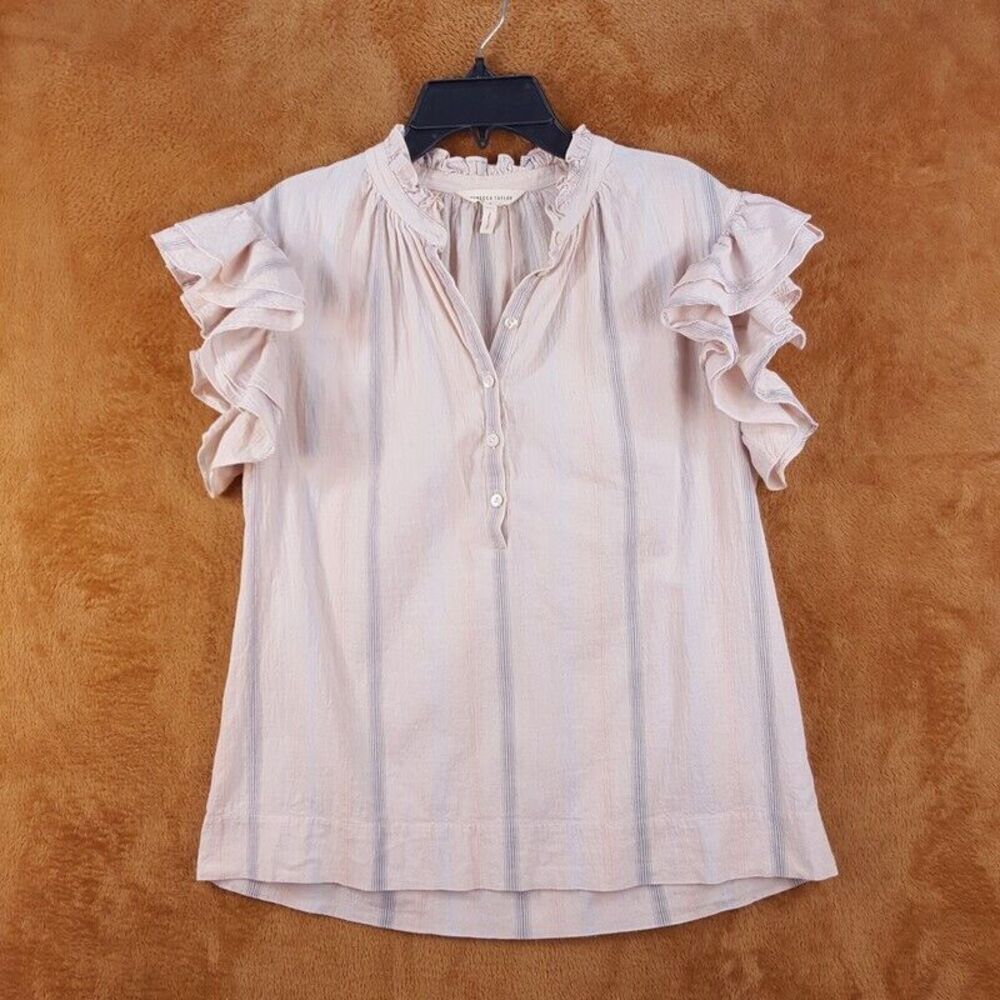 Rebecca Taylor Pink Ruffle Blouse